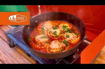 Stuffed Bell Pepper Wheels recipe by @inthekitchenwithilya in GSI Outdoors Guidecast Deep Fryer