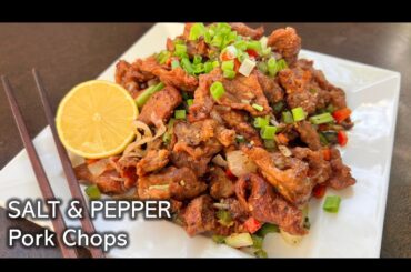 Easy & Simple way of cooking SALT & PEPPER PORK CHOPS | Restaurant-style Recipes
