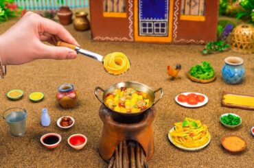 Miniature Chicken Noodles Recipe | Kung Pao Noodles | Tiny Foodkey | Pepper Chicken Recipe