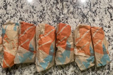 When you order two 3 cheese flat breads and get six: profit!