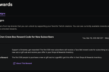 Good News! Taco Bell brings back Build Your Own Cravings Box for $5.. if you subscribe to a random Twitch channel