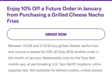 What, no more free 10% off all January?
