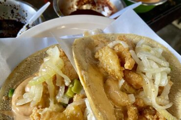 Seafood tacos in Ensenada, BC.