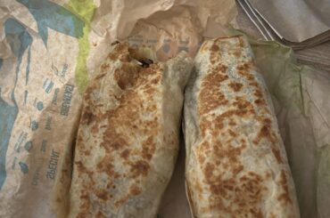 Had 2 last Fiesta Veggie Burritos (w/ chicken) and they loaded them up