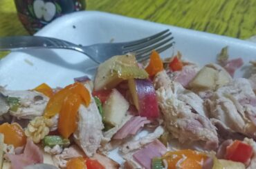 Pollito con manzana (no es relleno del pavo)