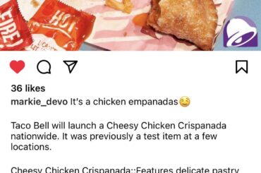 Crispy Chicken Empanada drops nationwide Feb 15