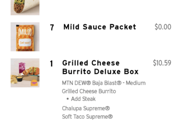 Rate my mobile order for 2 people
