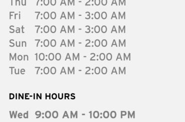 Here is what it says on the Taco Bell website about the dining room hours