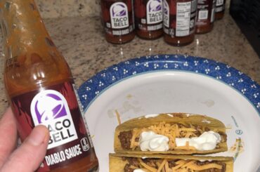 Enjoying my Knock off diablo sauce with my none authentic tacos