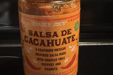If you have a Trader Joe’s nearby, I highly recommend trying this! It’s a peanut and pepper salsa and it’s so odd but good!