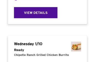 I got a Chipotle Ranch Chicken Grilled Chicken Burrito on the app