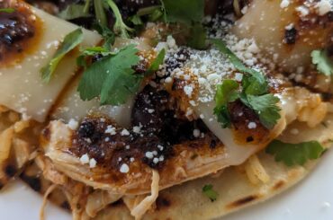 Tostada "leftover" with salsa macha