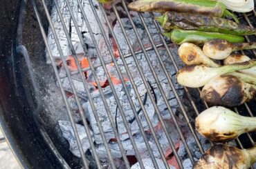 Green salsa roasted over mesquite