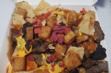 Modified loaded beef nachos, still cost me less than $6.