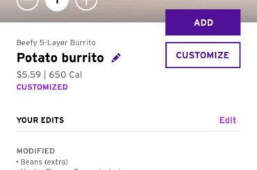 Potato burrito