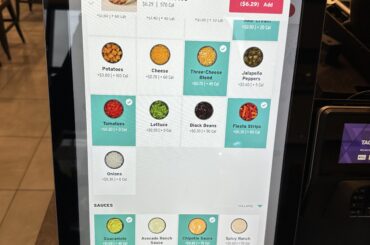 The price to make a Fiesta Veggie Burrito where I live.