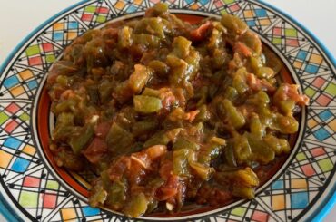 Delicious and Healthy Moroccan Taktouka Recipe (Roasted Peppers & Tomato Dip)