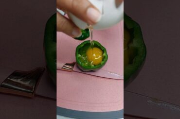 Stuffed Egg Capsicum #shorts #eggrecipe #viral