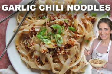 10 Minute Garlic Chili Noodles - Super Easy Recipe!