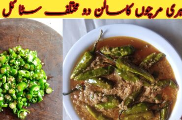 Yummy And Tasty Two Types Green Chilli Recipes By Urooj Desi Food|Quick And Easy Recipe|Green Chilli