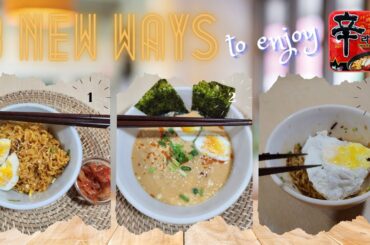 3 NEW WAYS to enjoy SHIN RAMYUN | VIRAL TIKTOK HACKS | hot chili oil ramen | milky cheese ramen