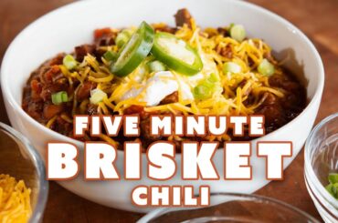 5 Minute Brisket Chili On A Weber