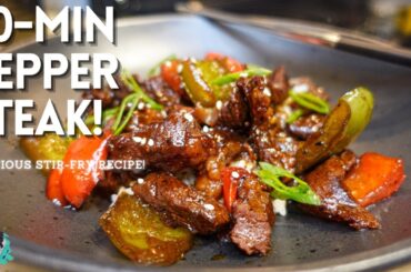 HOW TO MAKE THE BEST PEPPER STEAK AT HOME | STIR FRY RECIPE | QUICK & EASY 30 MINUTE WEEKNIGHT MEAL