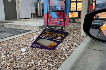 Pulled up to one of my local Taco Bell’s to get my mobile order and saw this sign