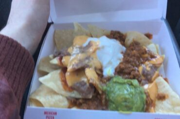 Loaded beef nachos