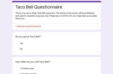 College Marketing Questionnaire