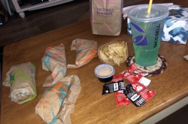 In celebration of work closing tm due to the big snowstorm. (Saved the burrito for tm)