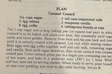 Flan Recipe
