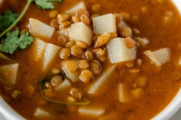 Sopa de Lentejas- my favorite meatless soup