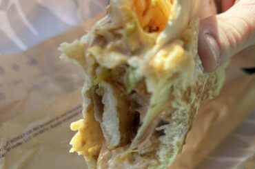 Put my potato soft taco inside my chicken flatbread melt