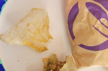 Just pulled this out of my mouth after taking a bite of a burrito...