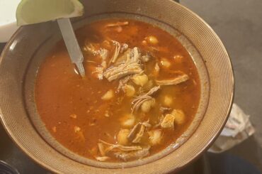 made pozole rojo for the first time