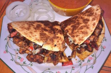 Homemade Quesadilla & Homemade Salsa Mmmm