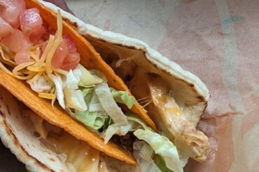 Dorito loco supreme inside a flat bread