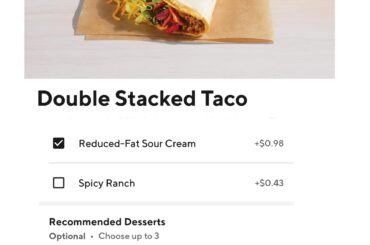 Value menu....