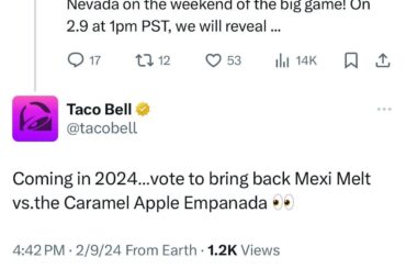 Taco Bell has announced that there’ll be an opportunity to vote for the Apple Empenada to come back