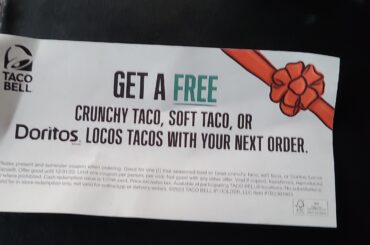 My taco bell gave me a free coupon a few days ago but it expires last year