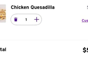 For an extra $1.60 you can have an entire meal instead of just the chicken quesadilla