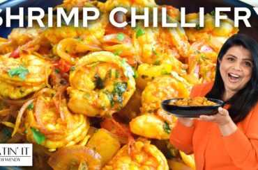 Easy HOMEMADE Shrimp Chilli Fry | Chilli Prawns