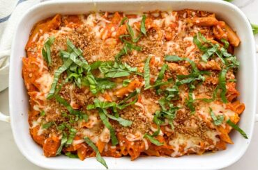 Baked Creamy Red Pepper Penne Pasta Recipe