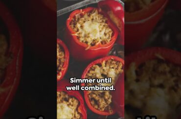 Stuffed Peppers: Bursting with Flavor and Goodness"#stuffedpeppers#bellpeppers#familydinner#