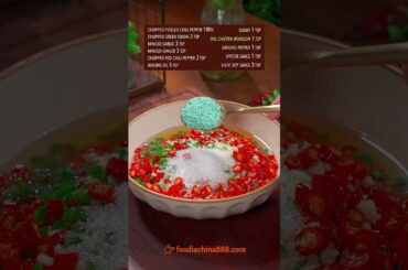 EASY FISH HEAD WITH CHOPPED PEPPER RECIPE #recipe #cooking #chinesefood #fishhead #fishrecipe