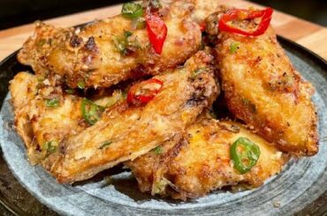 Air Fryer Salt and Pepper Chicken Wings | HEALTHIER Recipe