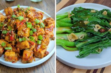 Chili Garlic TOFU Recipe Stir Fry & Chinese Broccoli Recipe (Gai Lan) great for Dinner or Lunch!