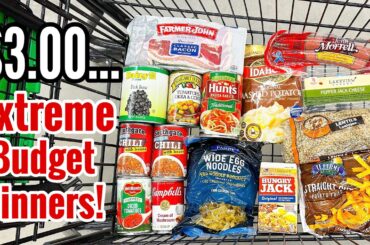 $3 EXTREME GROCERY BUDGET MEALS | 7 Dinners For $25 | Quick & EASY Cheap Recipes | Julia Pacheco