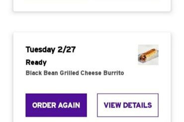 Taco Bell rewarded our patience (aka spamming the order button because it kept glitching) with 7 burritos from the drop (not all shown).. all for 1 dollar each. I didn't get a pic of the food itself but it was amazing.